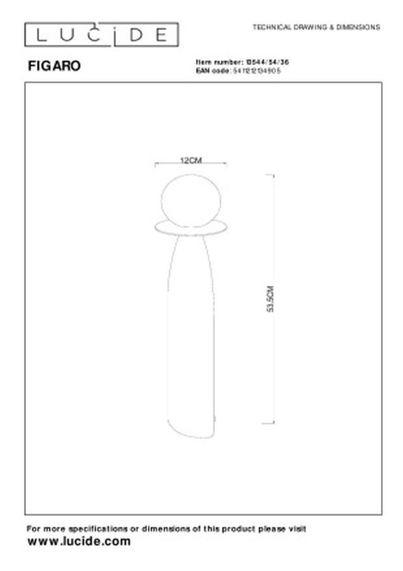 Lucide FIGARO - Stolná lampa - Ø 12 cm - 1xG9 - Sivá